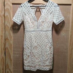 White lace cocktail dress